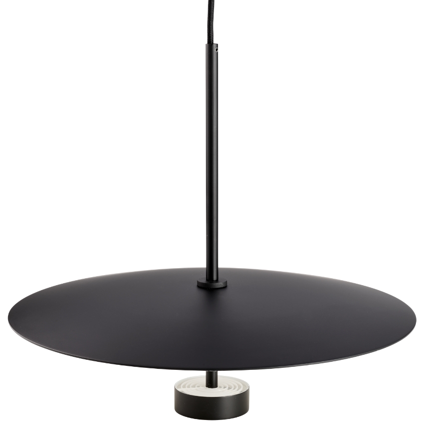 Černé kovové závěsné LED světlo Reflection 40 cm