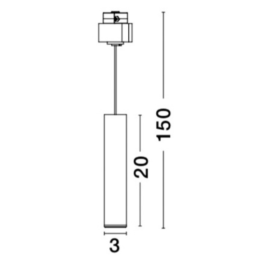 Zlaté kovové LED světlo do magnetické lišty Nova Luce Jazz 3 cm -fv-interier-25