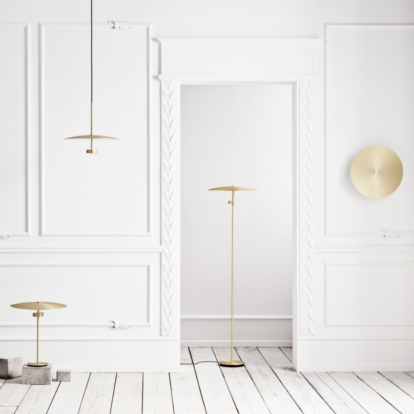 Bolia Černá kovová stojací LED lampa Reflection 140,5 cm