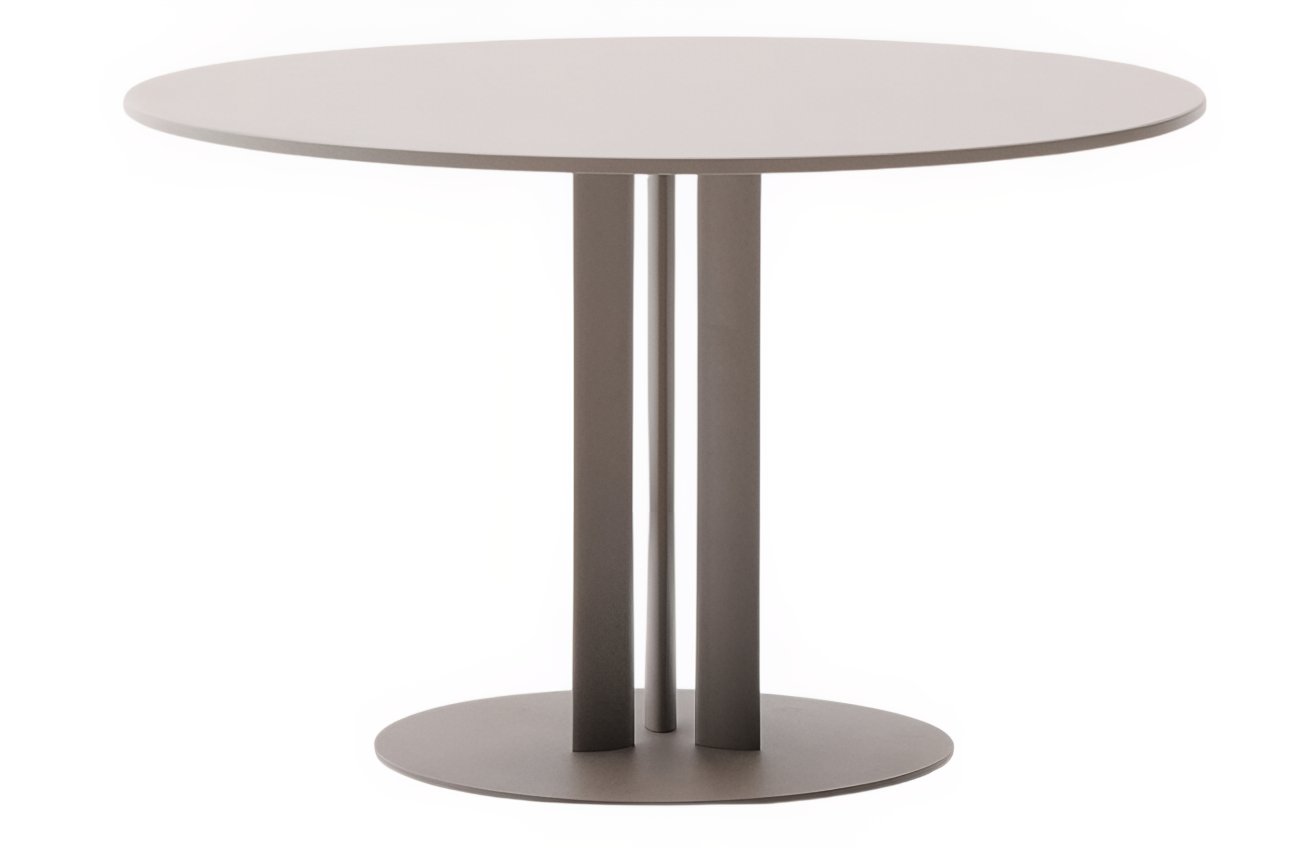 Šedobéžový zahradní jídelní stůl Kave Home Sedalis 80 cm