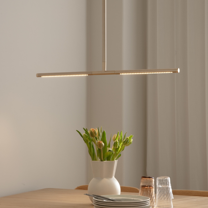 Umage Zlaté kovové závěsné LED světlo Omni 74 cm