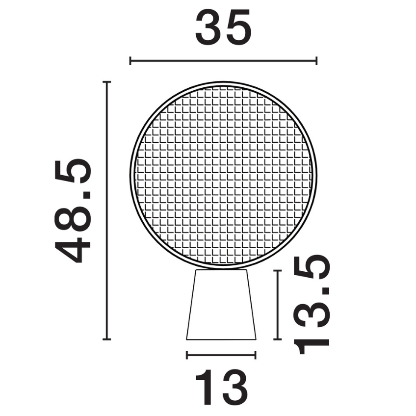 Ratanová stolní lampa Nova Luce Tierra 35 cm