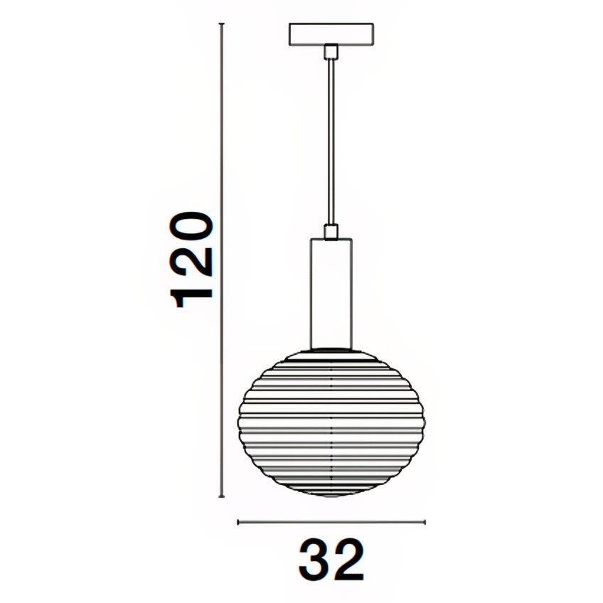 Bílo-zlaté skleněné závěsné světlo Nova Luce Allen 32 cm