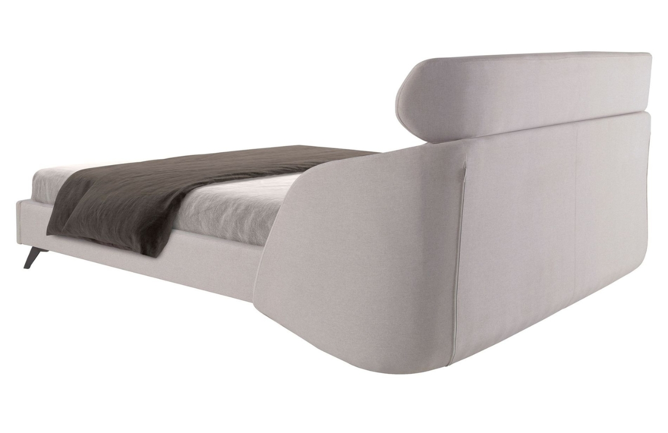 Šedá čalouněná dvoulůžková postel Angel Cerdá No. 7161, 180 x 200 cm