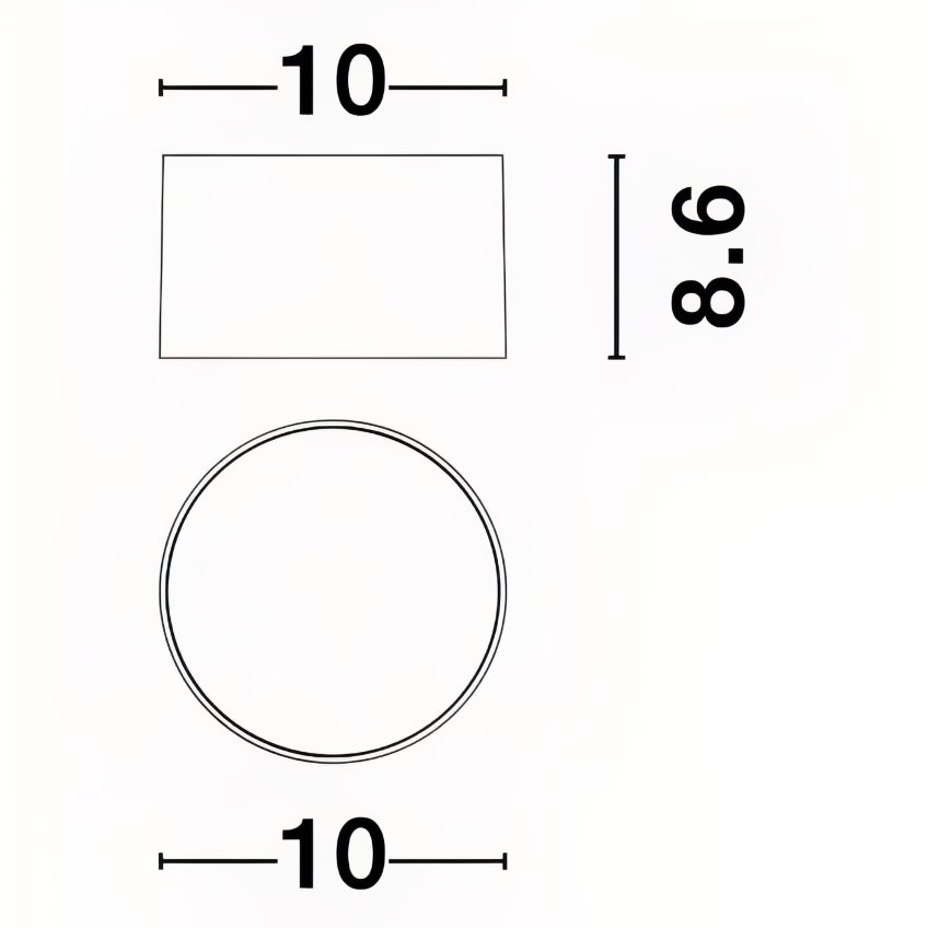 Černé kovové bodové LED světlo Nova Luce Ziaza 10 cm