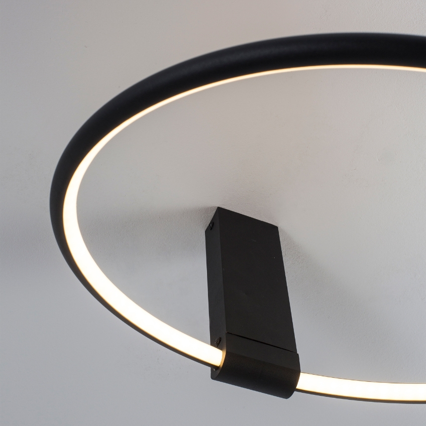 Černé kovové stropní LED světlo Nova Luce Garve 40 cm