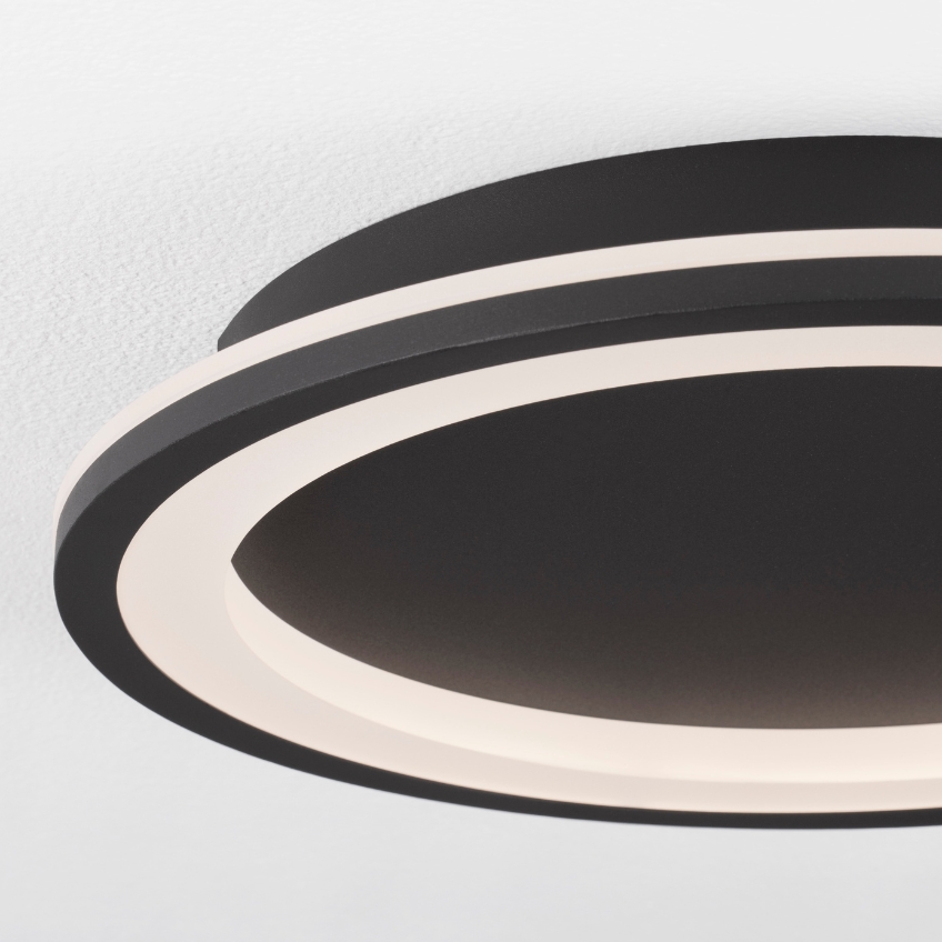 Černé kovové stropní LED světlo Nova Luce Oggy 37 cm