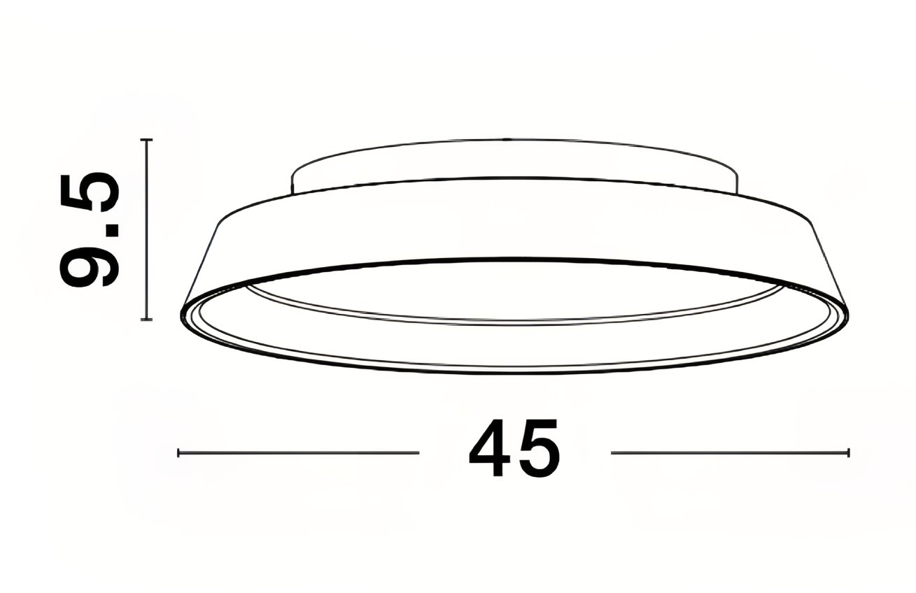 Černé kovové stropní LED světlo Nova Luce Vela 45 cm