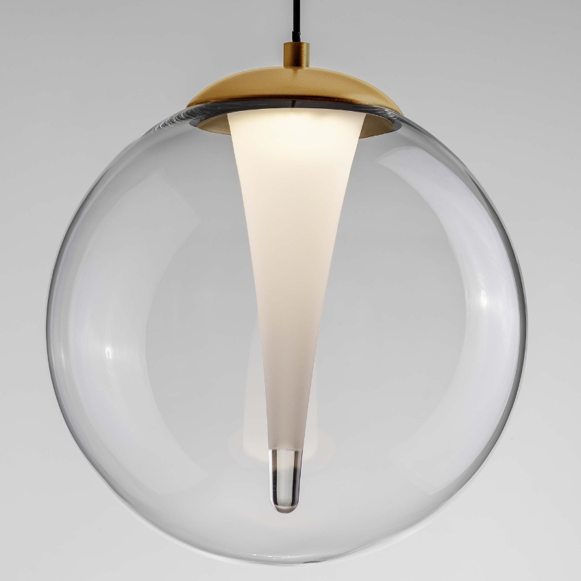 Skleněné závěsné LED světlo Nova Luce Gi 22 cm