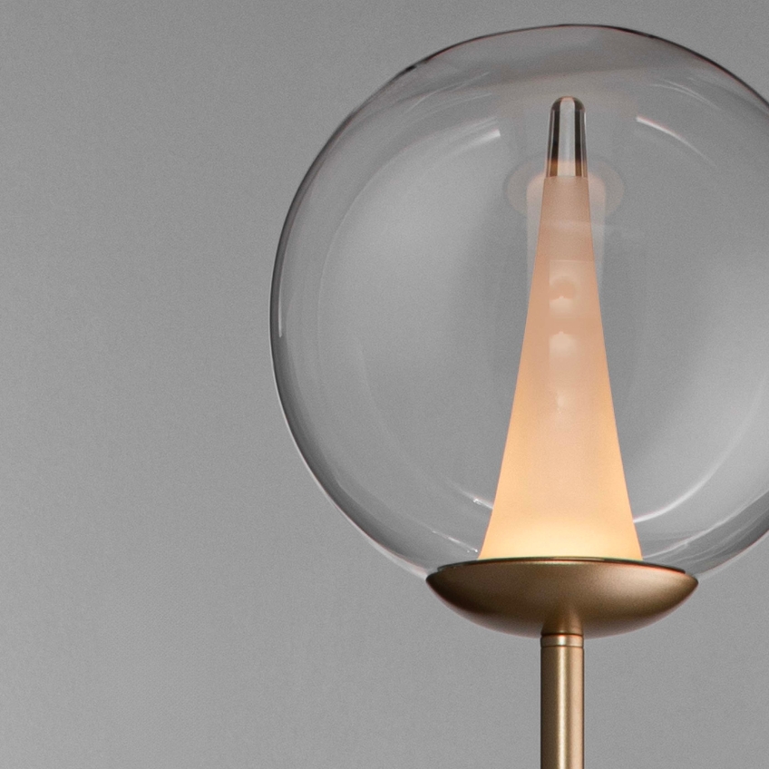 Skleněná stojací LED lampa Nova Luce Gi 162 cm