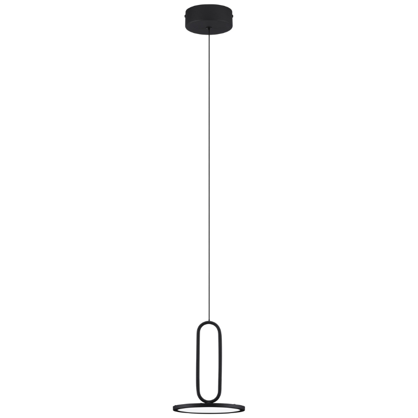 Černé závěsné LED světlo Nova Luce Gea 17,5 cm