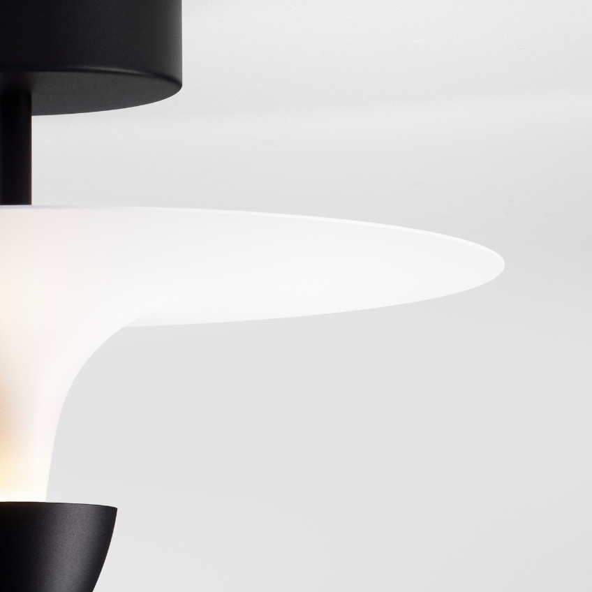 Černobílé kovové stropní LED světlo Nova Luce Luet 34 cm