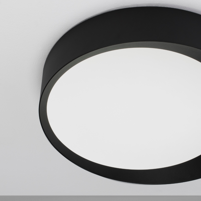 Černé kovové stropní LED světlo Nova Luce Oby 60 cm