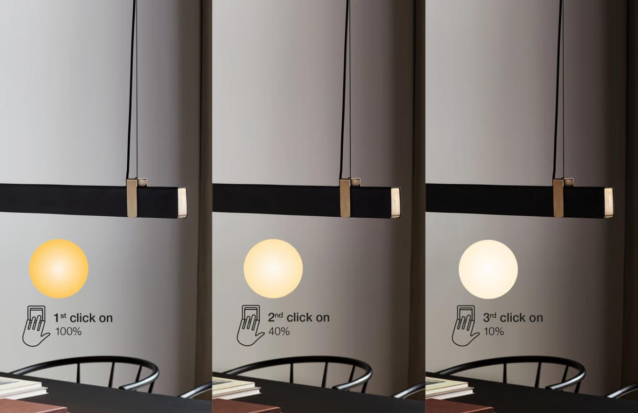Nordlux Černé kovové závěsné LED světlo Lilt 115 cm