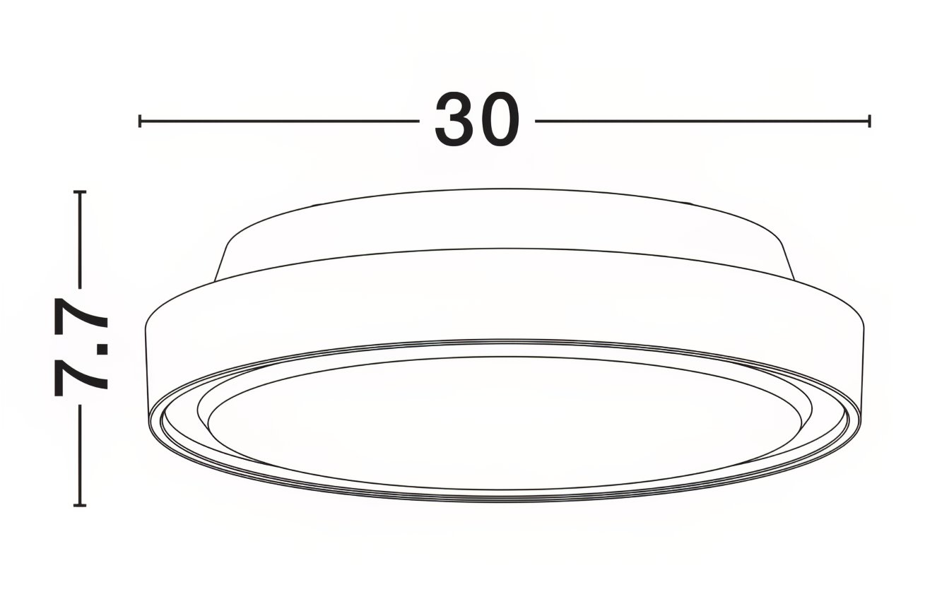Černé kovové venkovní stropní LED světlo Nova Luce Sky 30 cm