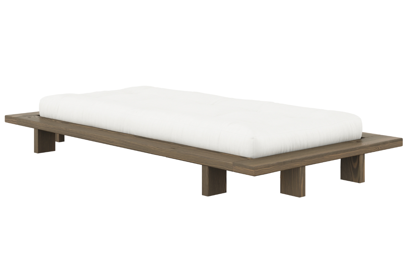 Hnědá dřevěná postel Karup Design Japan 90 x 200 cm