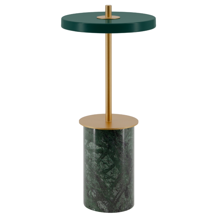 Umage Zelená mramorová stolní nabíjecí LED lampa Asteria Move 25,5 cm