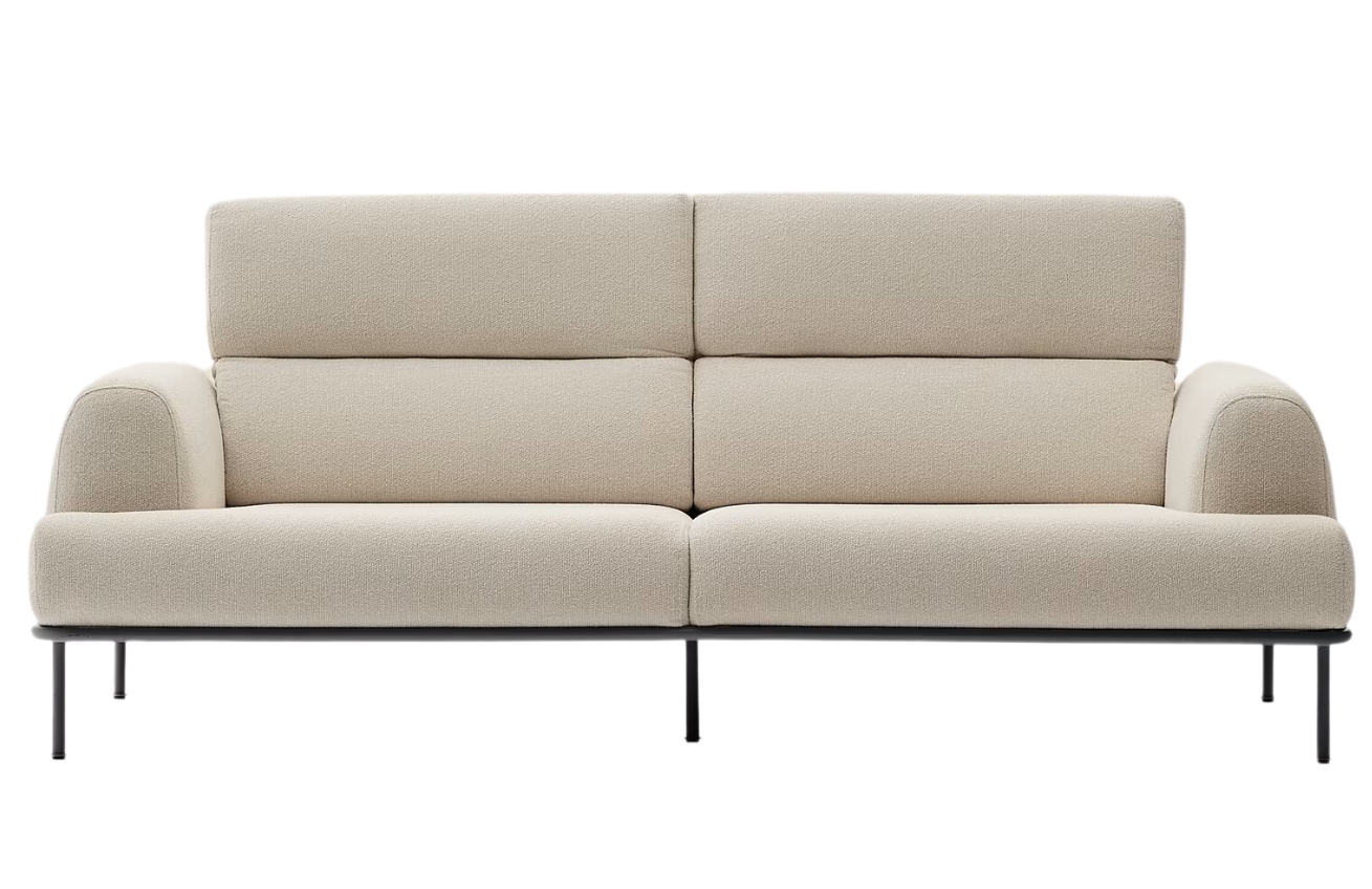 Béžová čalouněná třímístná pohovka Kave Home Aurum II. 234 cm
