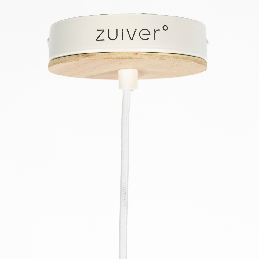 Bílé bavlněné závěsné světlo ZUIVER BELLE 65 cm