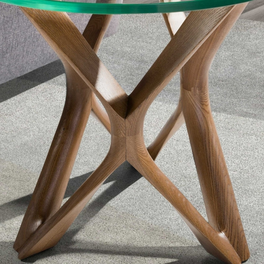 Skleněný odkládací stolek Angel Cerdá No. 2127, 50 cm