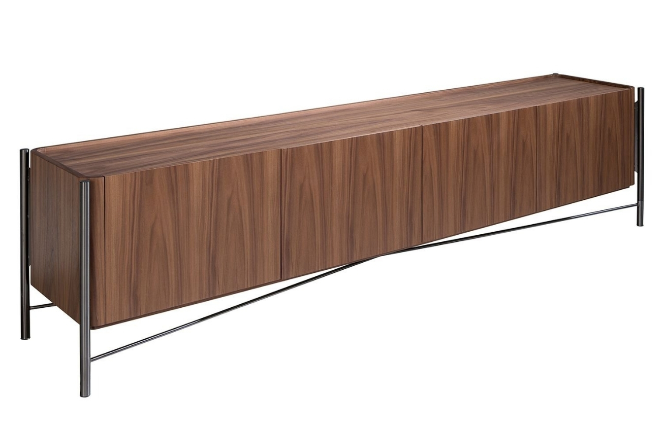 Ořechový TV stolek Angel Cerdá No. 3240, 220 x 46 cm