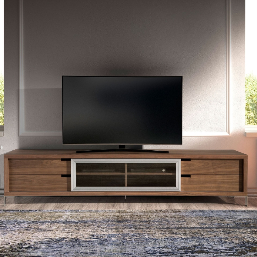 Ořechový TV stolek Angel Cerdá No. 3044, 238 x 53 cm