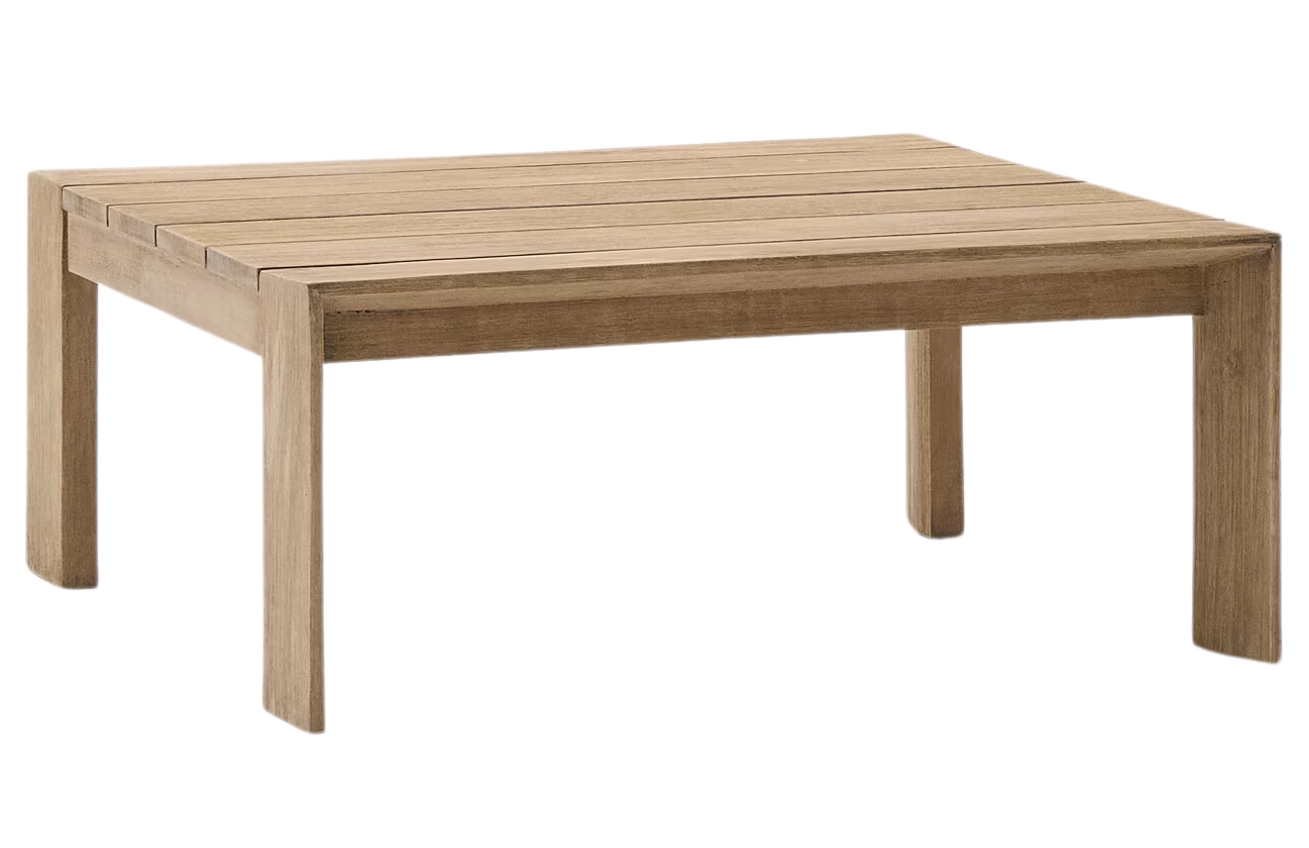 Dřevěný zahradní konferenční stolek Kave Home Ambra 82,5 x 82,5 cm