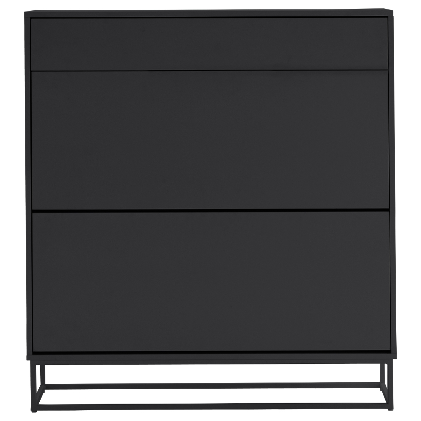 Jotex Černý lakovaný botník LYCKEBY 100 x 25 cm