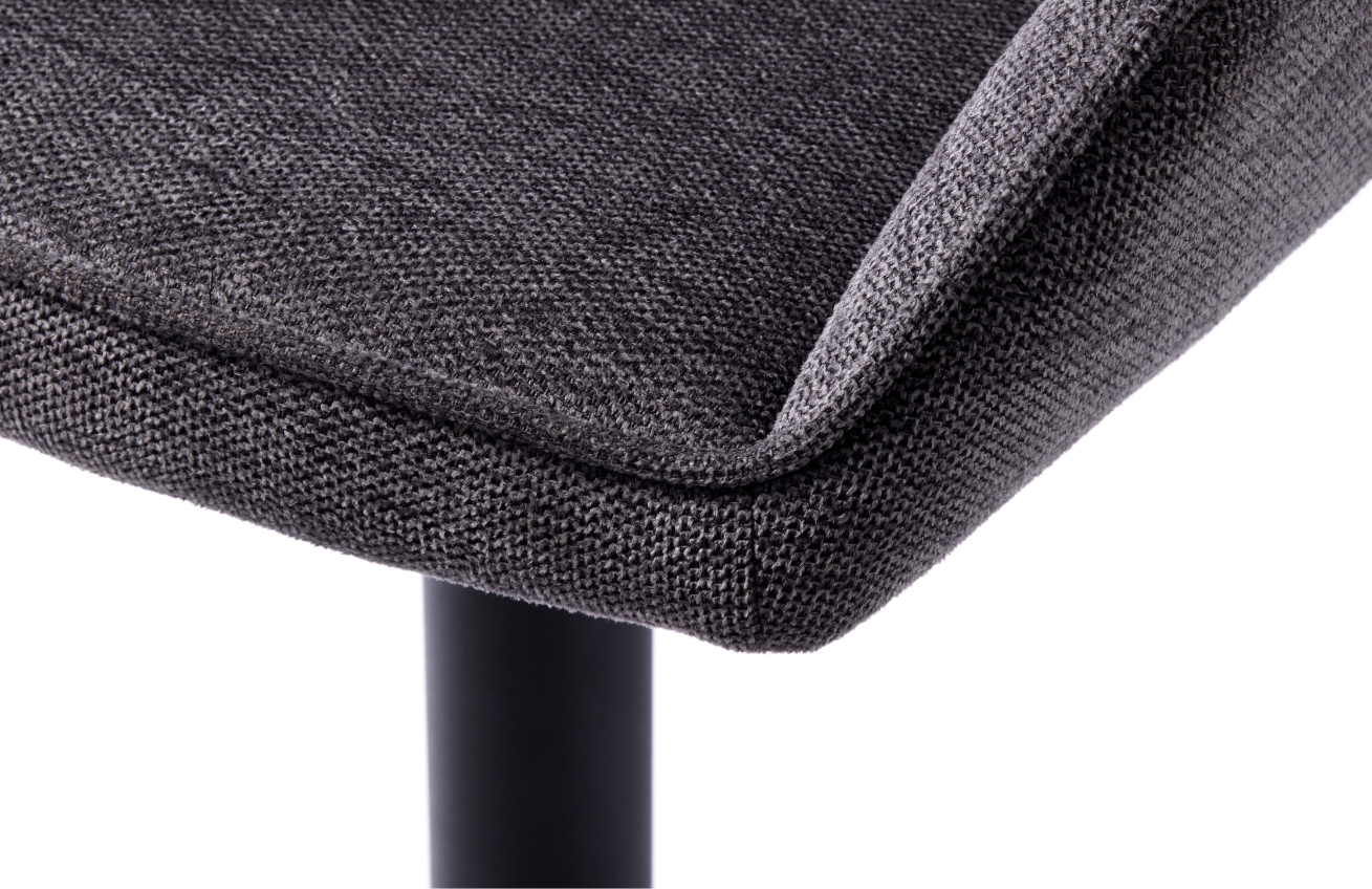 Tmavě šedá čalouněná jídelní židle Unique Furniture Nolan