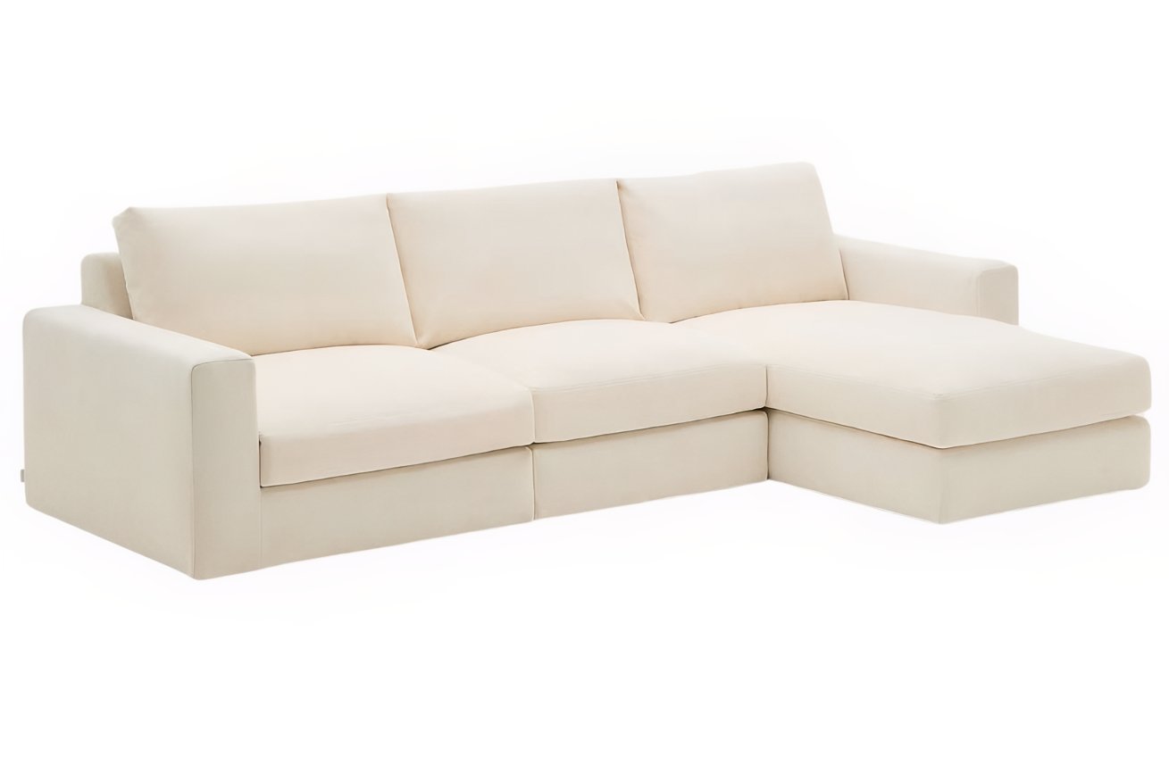 Béžová modulární rohová pohovka Kave Home Alea 310 cm, pravá