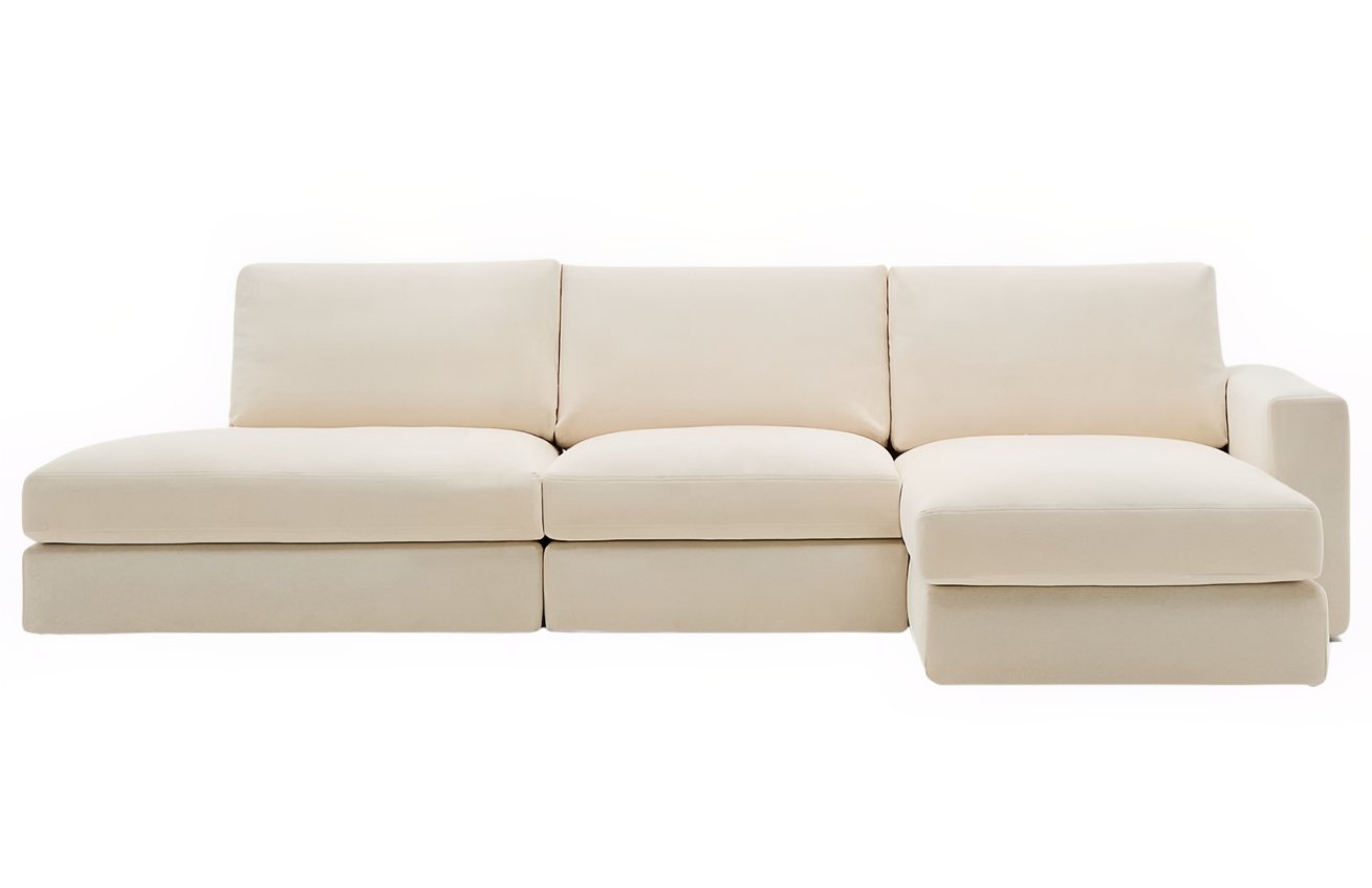 Béžová modulární rohová pohovka Kave Home Alea 340 cm, pravá