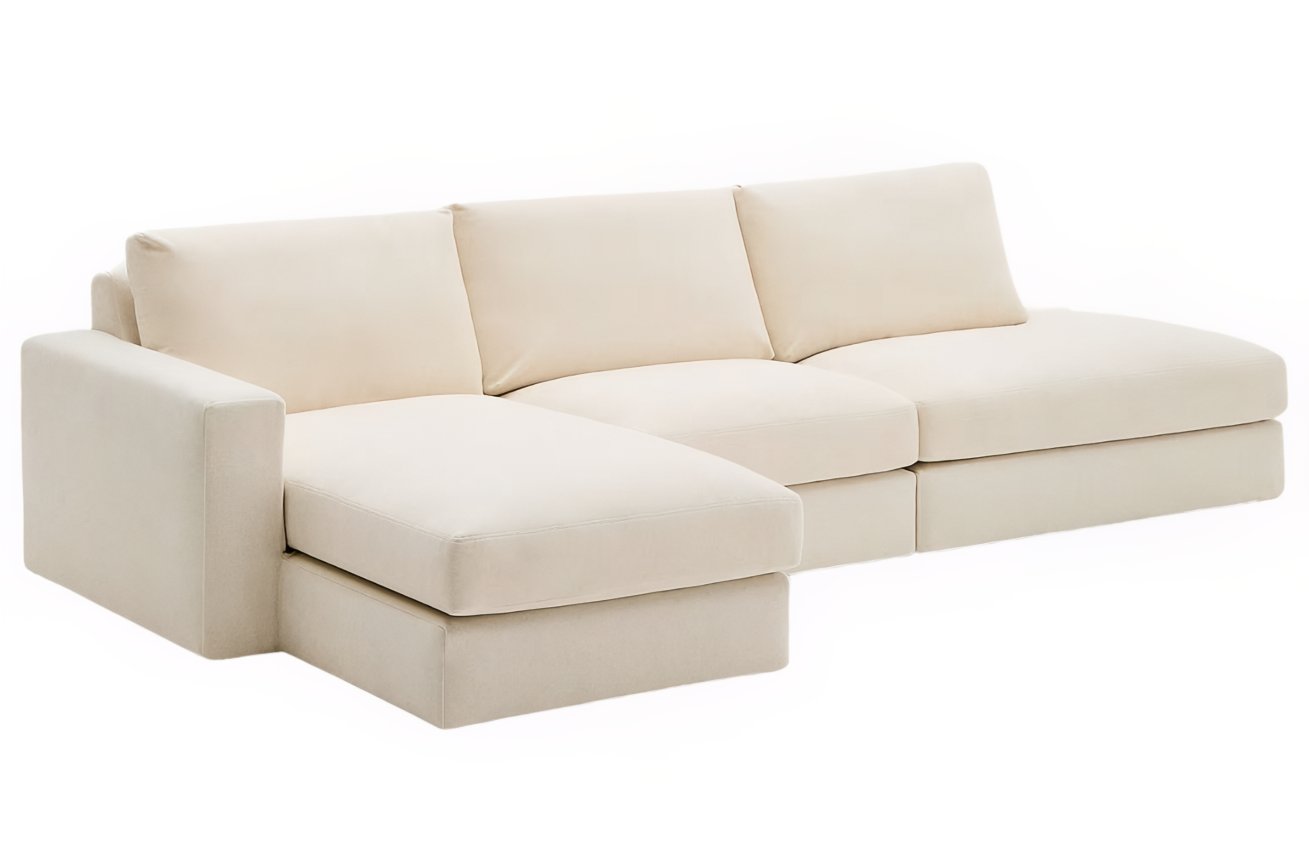 Béžová modulární rohová pohovka Kave Home Alea 340 cm, levá