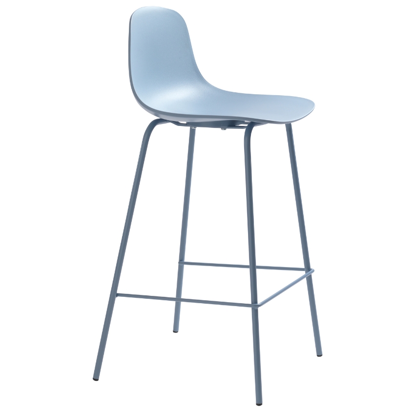 Modrá plastová barová židle Unique Furniture Whitby 67,5 cm