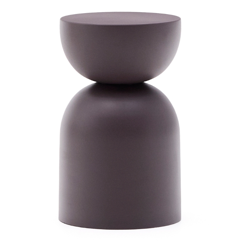 Fialový kovový odkládací stolek Kave Home Rachell 30,5 cm