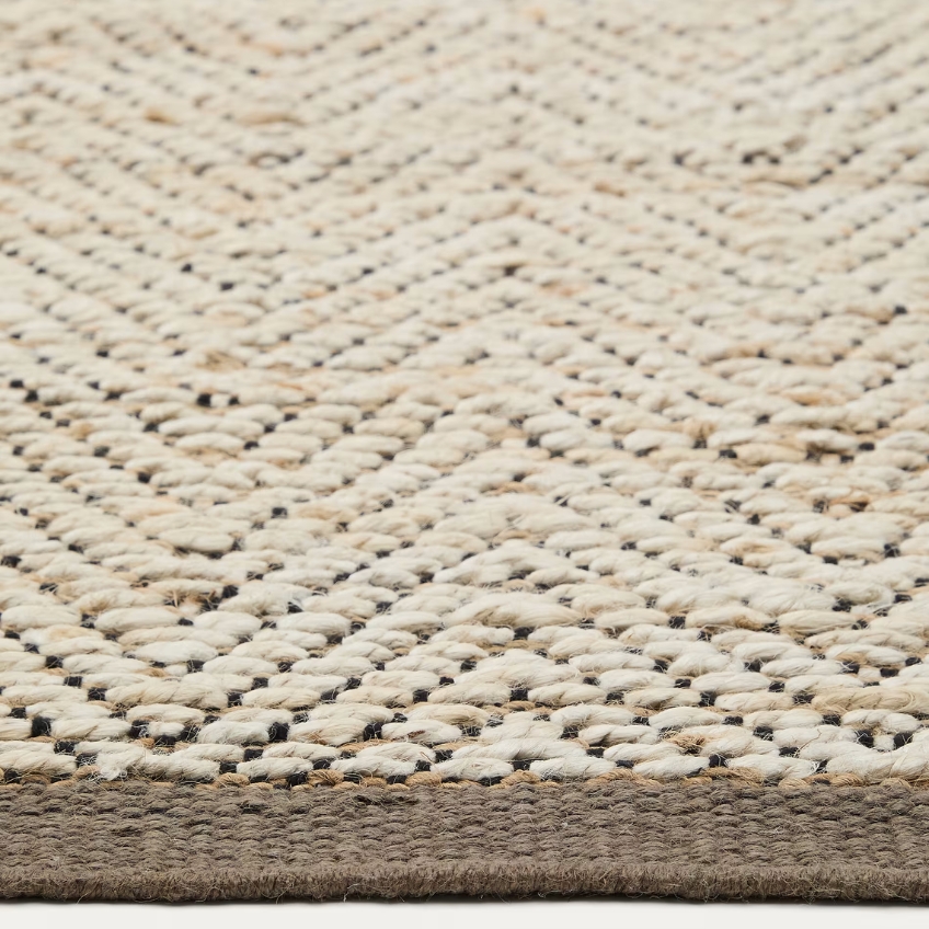 Hnědý jutový koberec Kave Home Arpe 70 x 140 cm