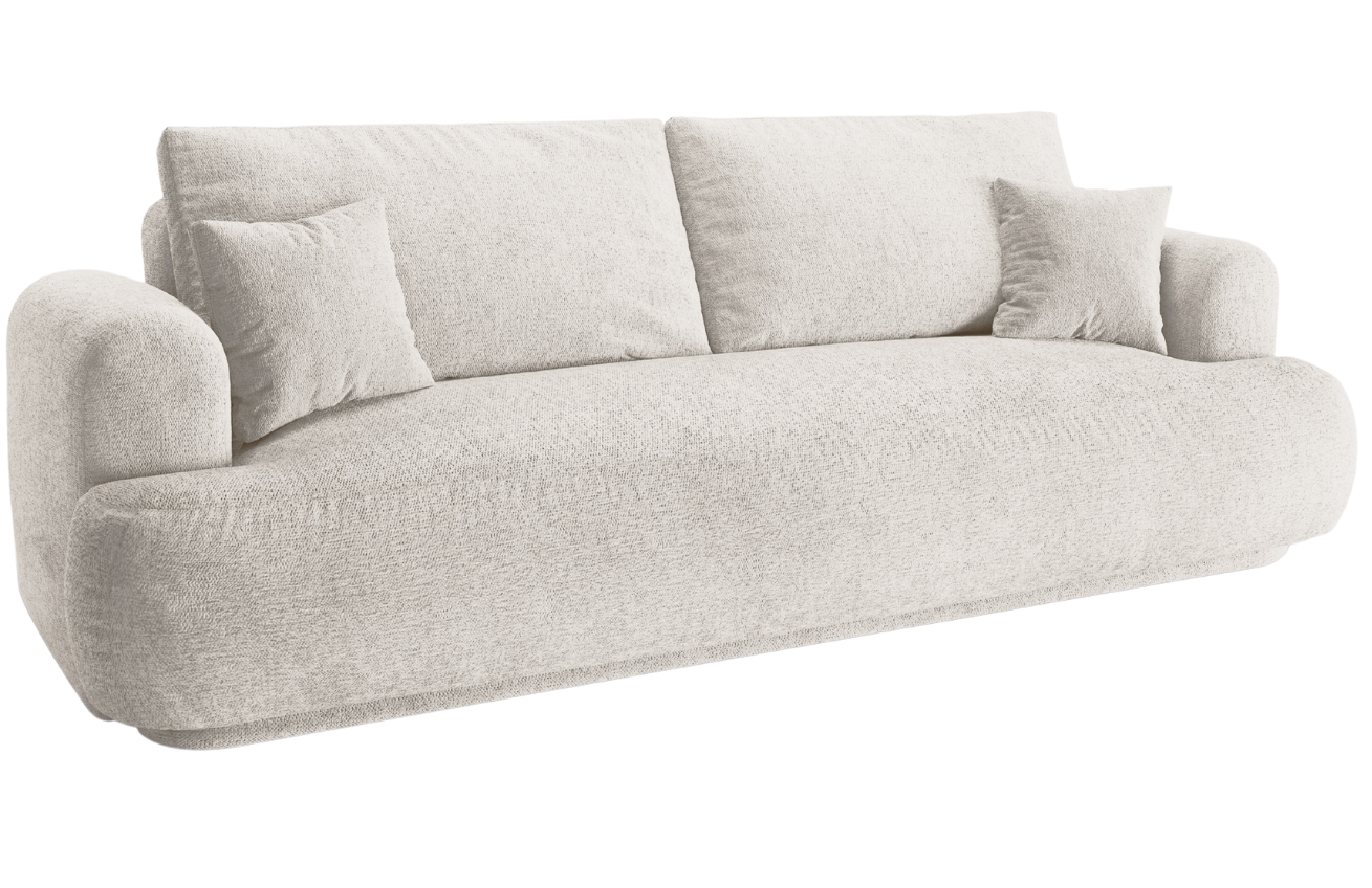 B&eacute;žov&aacute; čalouněn&aacute; trojm&iacute;stn&aacute; rozkl&aacute;dac&iacute; pohovka MICADONI Ella 253 cm