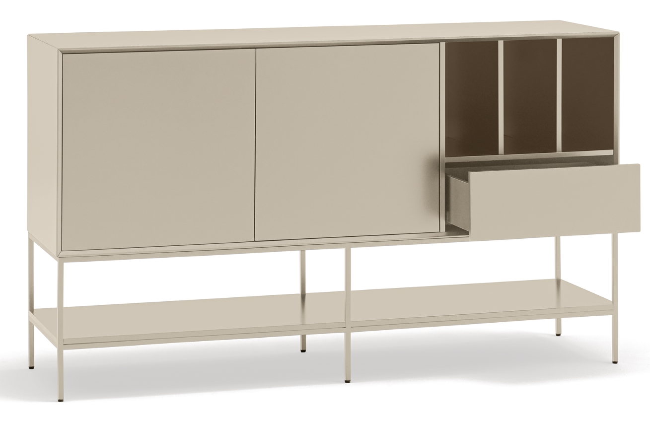 Krémová komoda Teulat Platt 166 x 45 cm