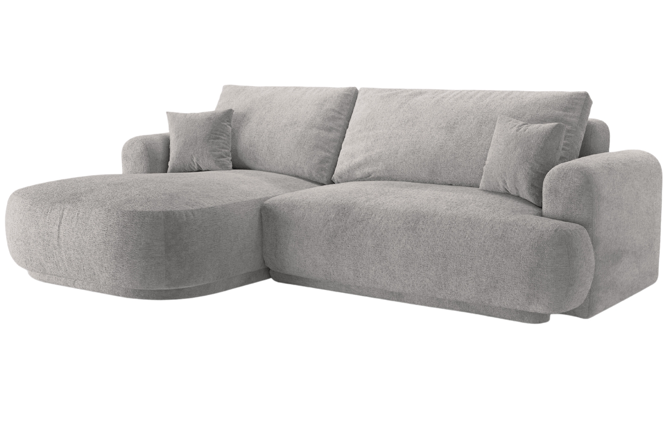 Tmavě b&eacute;žov&aacute; čalouněn&aacute; rohov&aacute; rozkl&aacute;dac&iacute; pohovka MICADONI Ella 271 cm, lev&aacute;