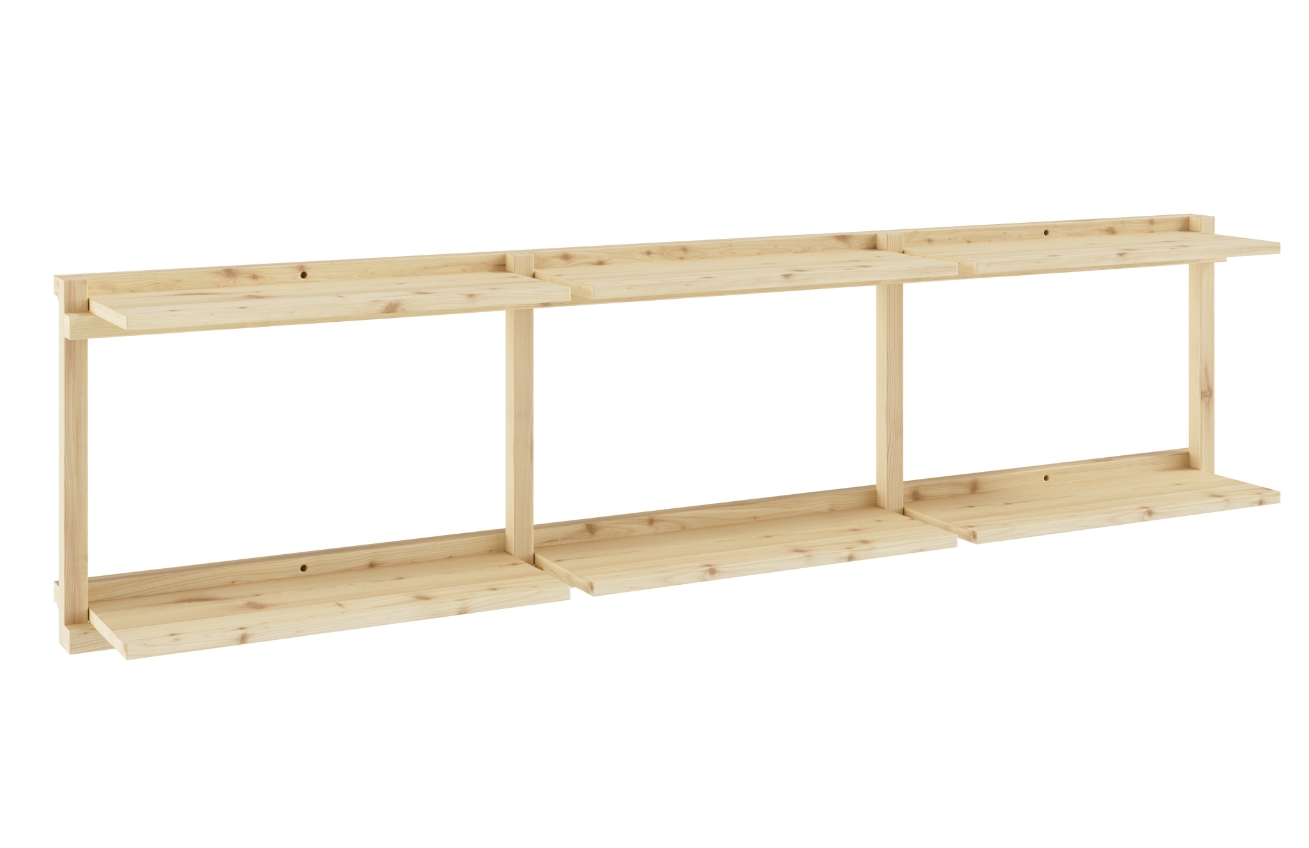 Dřevěná police Karup Design Groove 47,5 x 192 cm