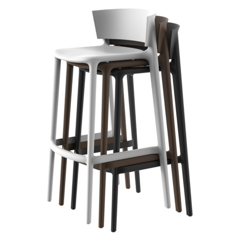 VONDOM Plastová barová židle AFRICA 76 cm