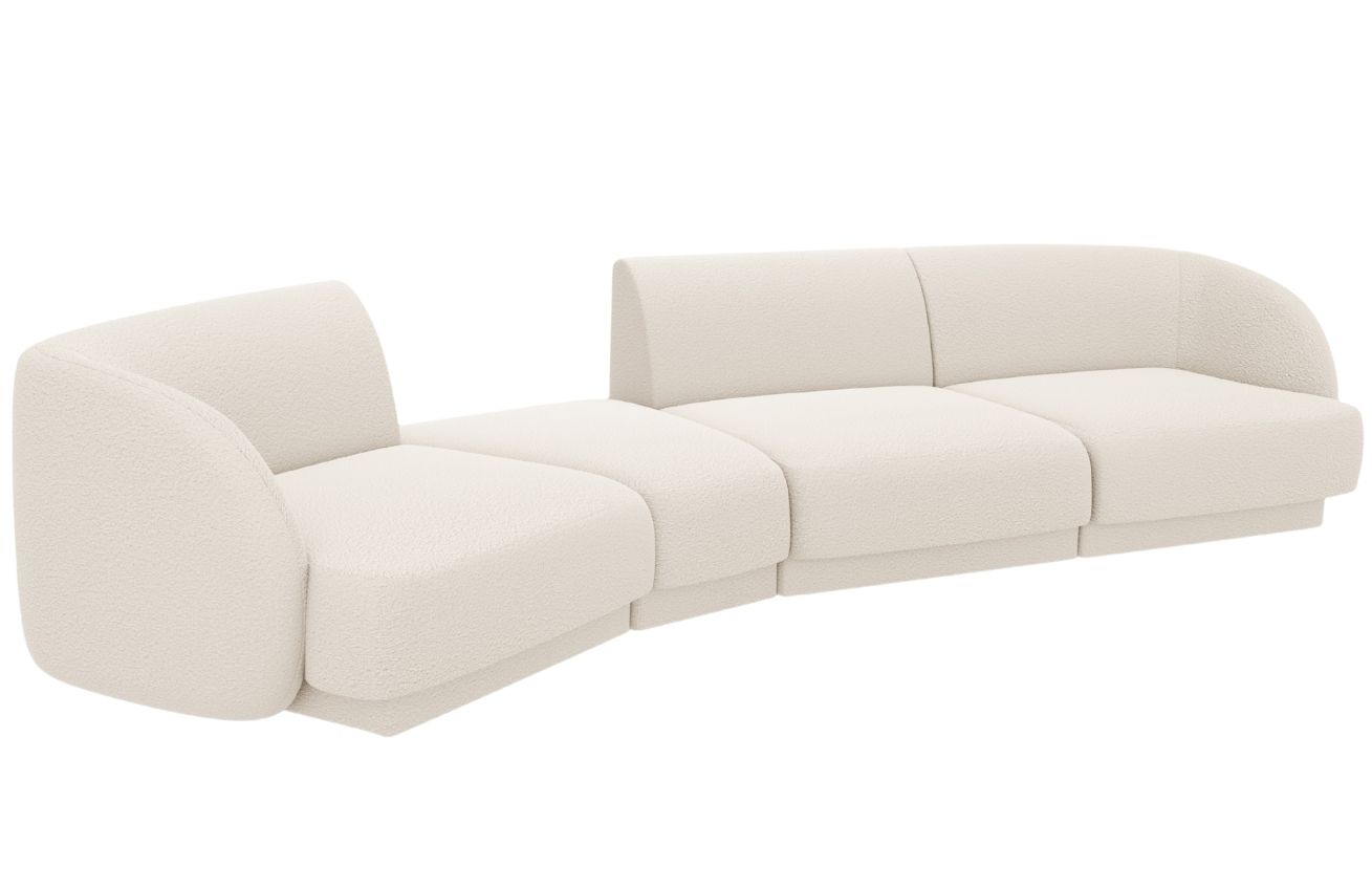 Micadoni Bouclé pohovka Miley 327 cm, levá