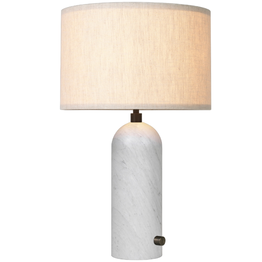 GUBI Mramorová stolní lampa Gravity 65 cm