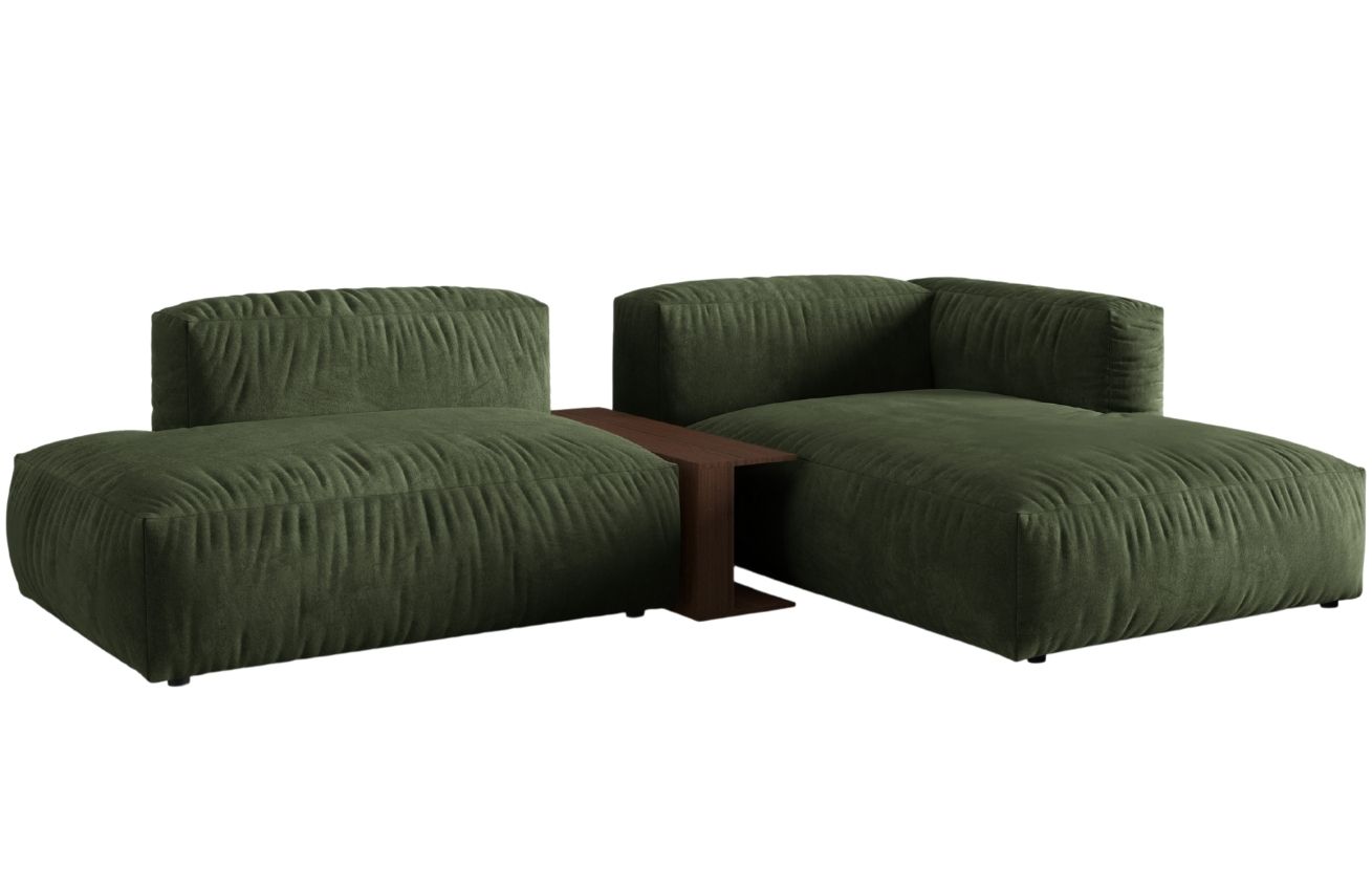 Micadoni Sametov&aacute; rohov&aacute; pohovka Martina 285 cm, prav&aacute;