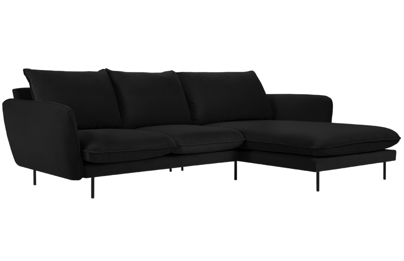 Cosmopolitan Design Sametov&aacute; rohov&aacute; pohovka Vienna 255 cm, prav&aacute;