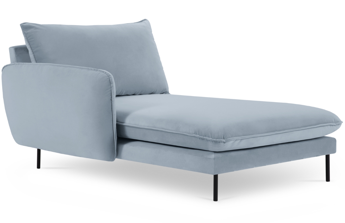 Cosmopolitan Design Světle modrá sametová lenoška Vienna 170 cm, levá