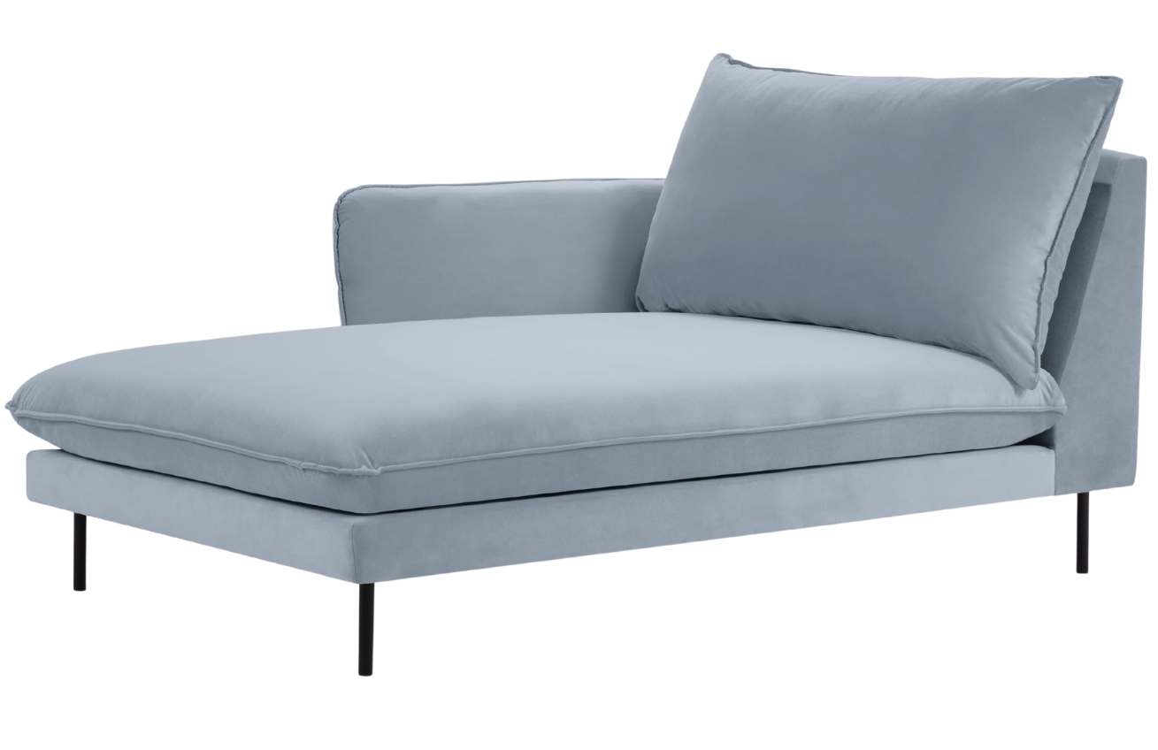 Cosmopolitan Design Světle modrá sametová lenoška Vienna 170 cm, levá