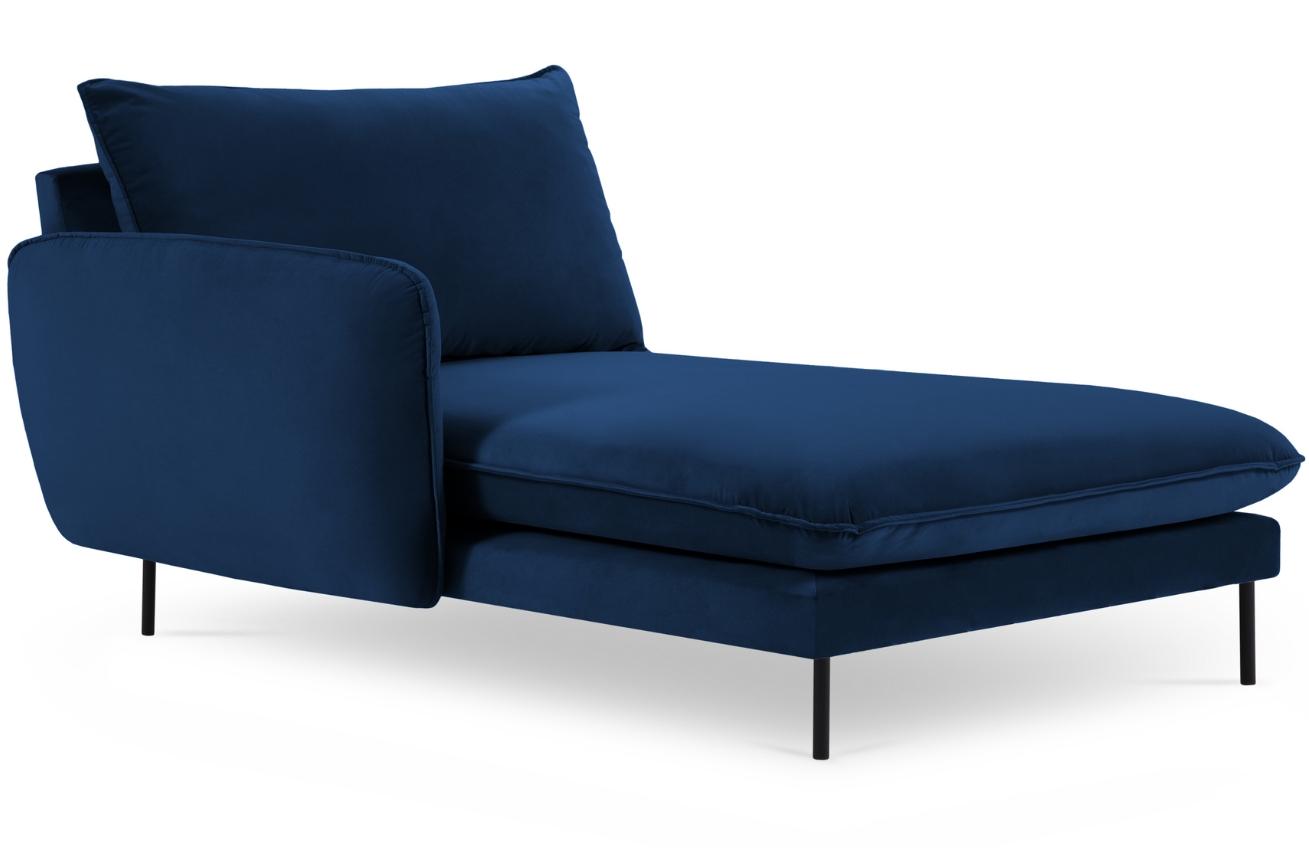 Cosmopolitan Design Královsky modrá sametová lenoška Vienna 170 cm, levá