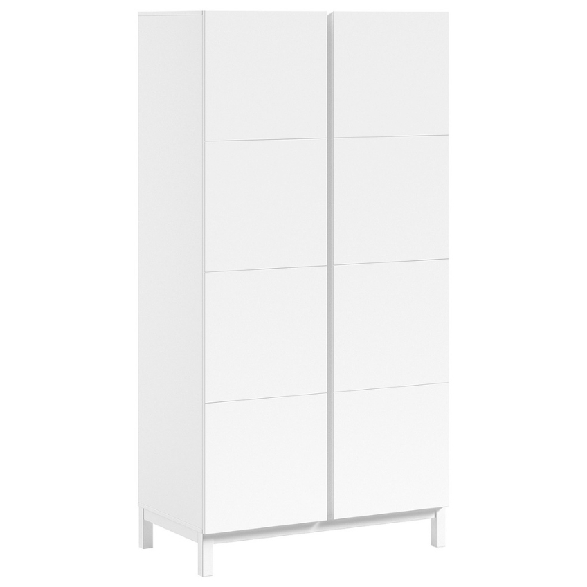 Bílá dřevěná skříň Vipack Eva 196 x 98,5 cm