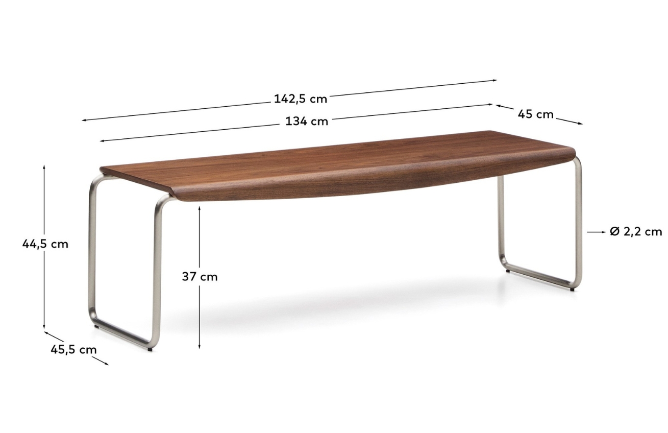 Kave Home Ořechová lavice Tarsel 142,5 cm