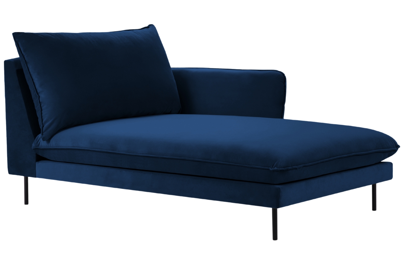 Cosmopolitan Design Královsky modrá sametová lenoška Vienna 170 cm, pravá